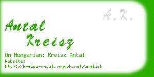 antal kreisz business card